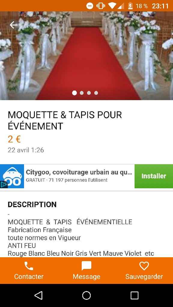 Tapis pour l’allée - 1