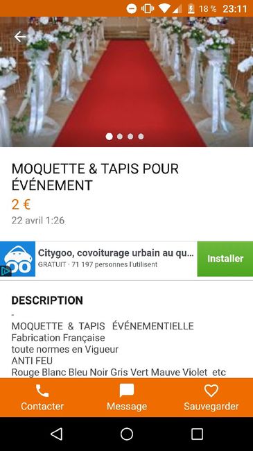 Tapis pour l’allée - 1