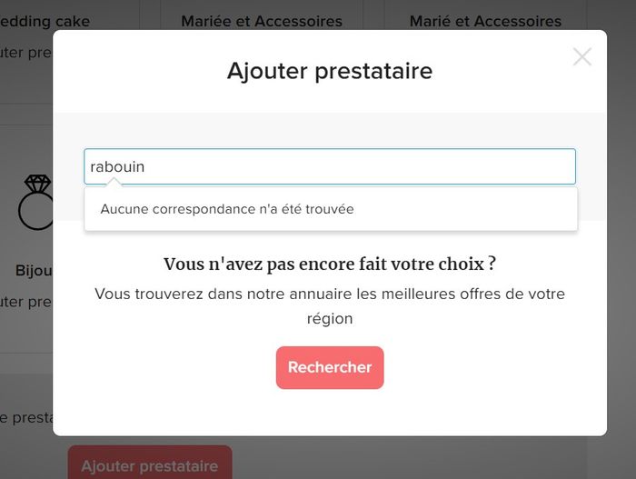 Comment ajouter un prestataire non inscrit sur Mariages.net ? 6