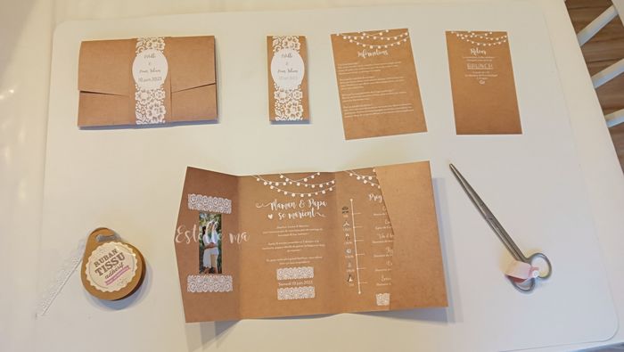 Customisation de mes faire-parts pochette en format Pocket fold maison ✂️✏️ 1