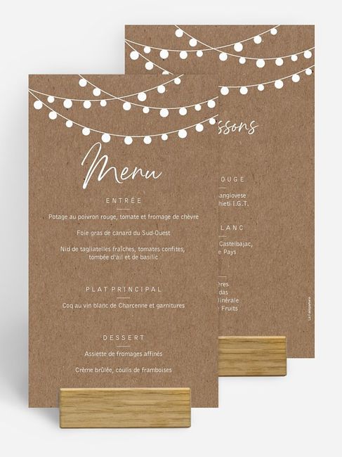 Menu et cadeaux aux invités 10