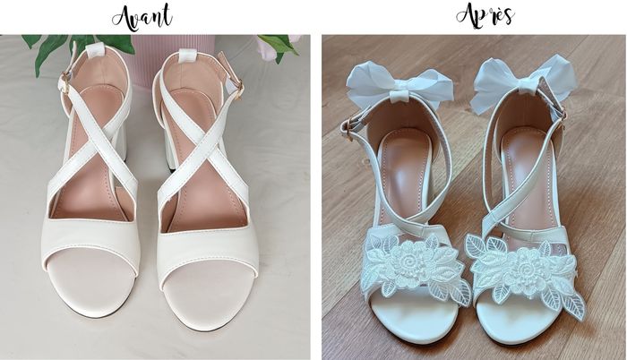 Customisation diy chaussures dentelle & nœuds 🩰🎀 5