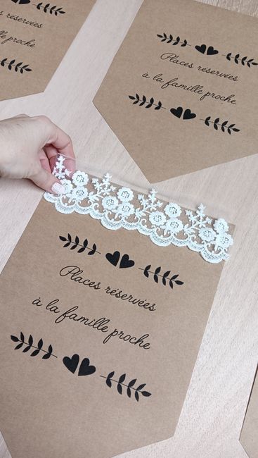 diy places réservées église en dentelle (thème champêtre romantique) 💒🤍 5
