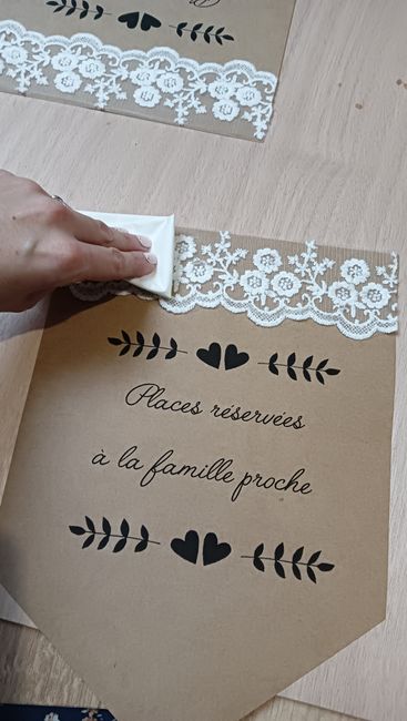 diy places réservées église en dentelle (thème champêtre romantique) 💒🤍 8
