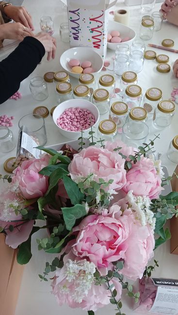 Aprem girly remplissage pots de dragées 🎀🍶 6