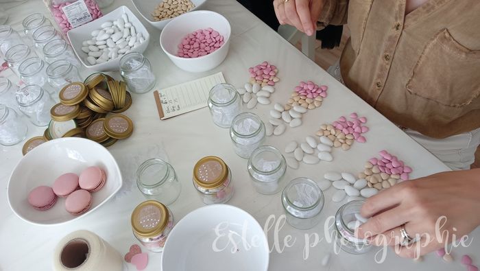 Aprem girly remplissage pots de dragées 🎀🍶 3