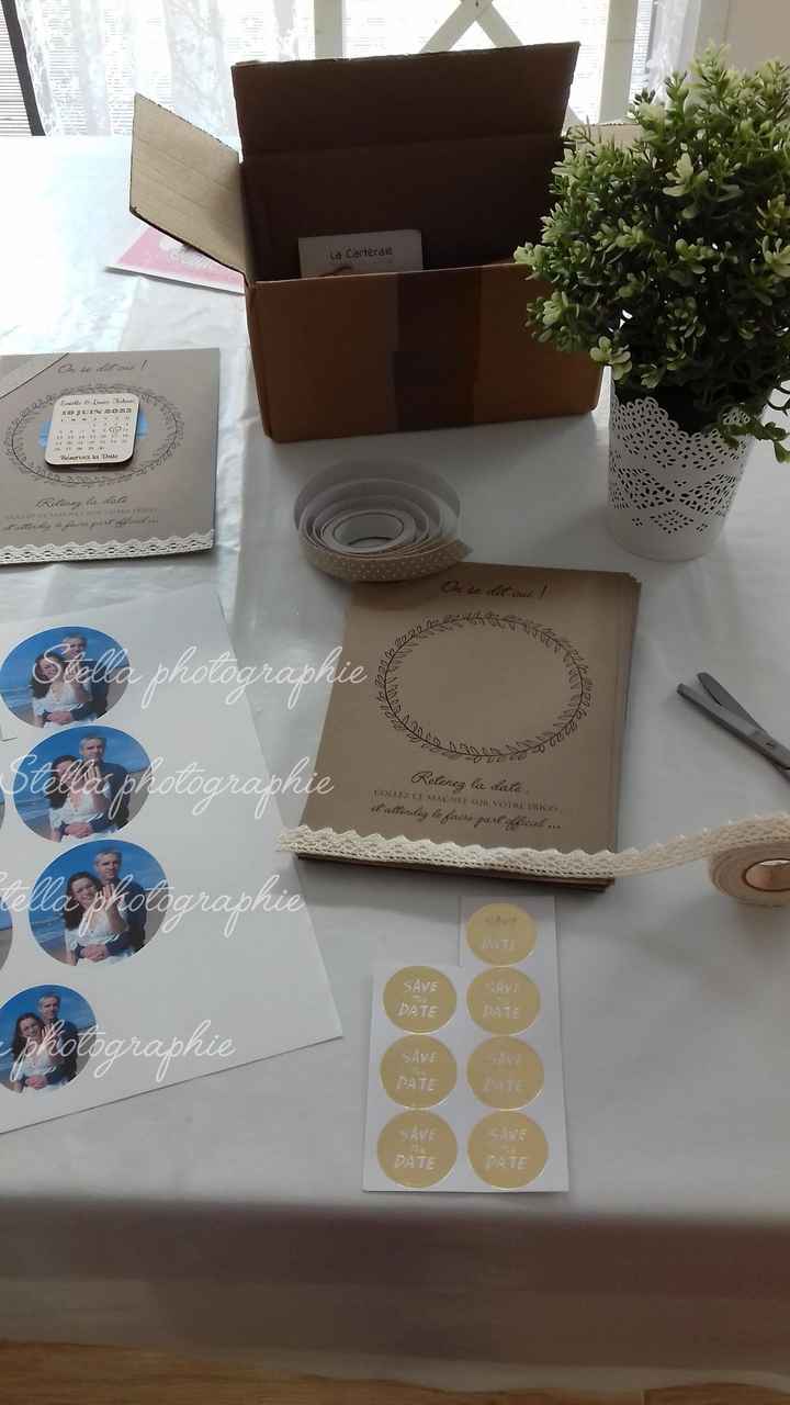 Nos "save the date" aimant thème champêtre romantique (fait maison) - 1
