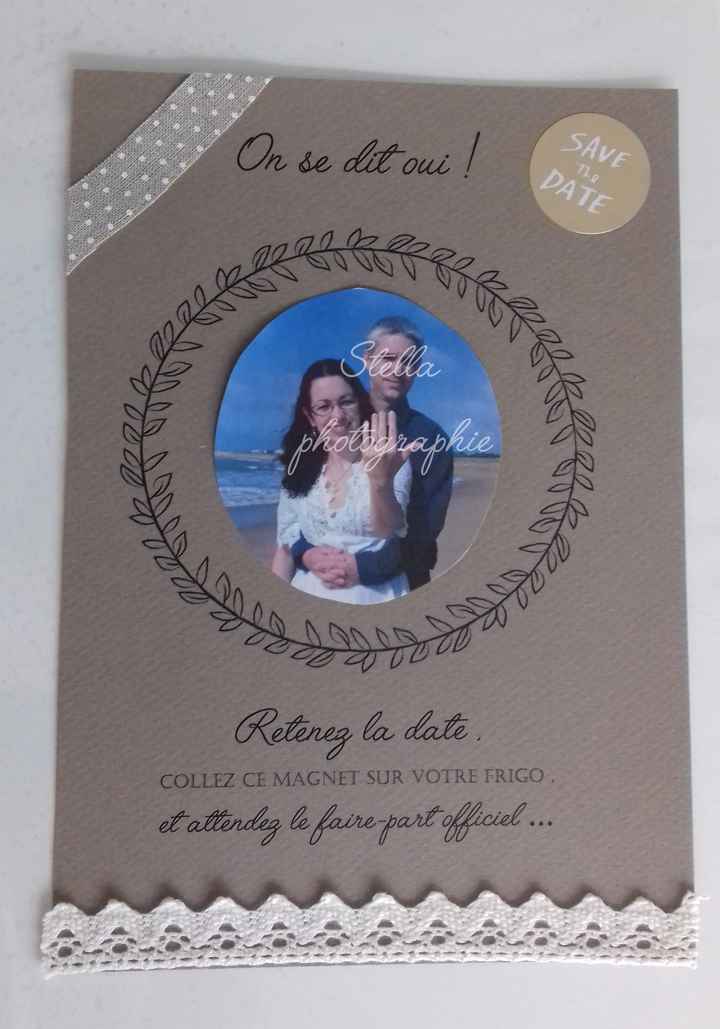 Nos "save the date" aimant thème champêtre romantique (fait maison) - 2