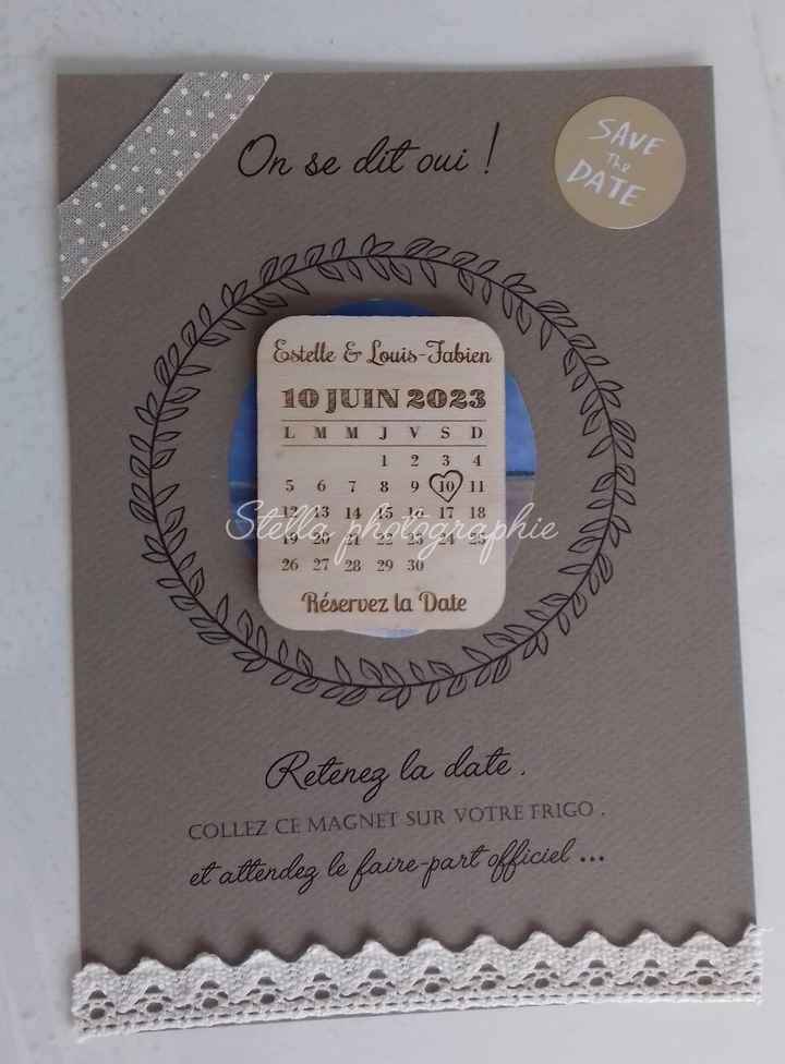 Nos "save the date" aimant thème champêtre romantique (fait maison) - 3