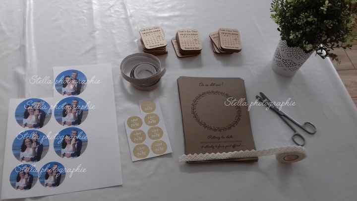 Nos "save the date" aimant thème champêtre romantique (fait maison) - 4