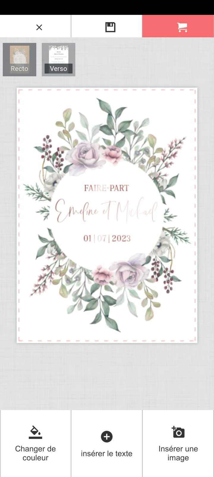 Publie ce modèle de faire-part et dis-nous quelle taille tu as du utiliser ! 😏💌 - 1