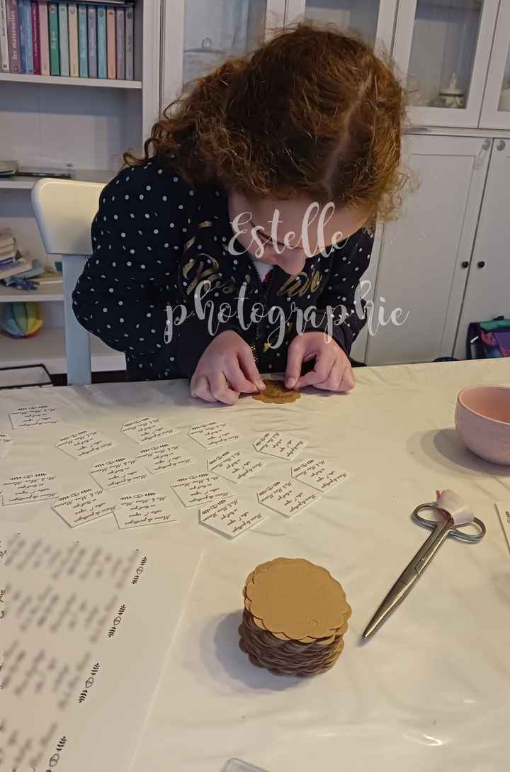 diy tuto étiquettes de serviettes personnalisées kraft "merci de partager notre 1er repas en tant qu