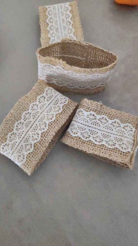 diy tuto rond de serviettes jute et dentelle maison 🤎🤍 - 2