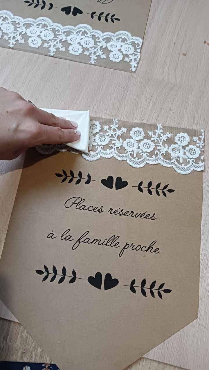 diy places réservées église en dentelle (thème champêtre romantique) 💒🤍 - 8