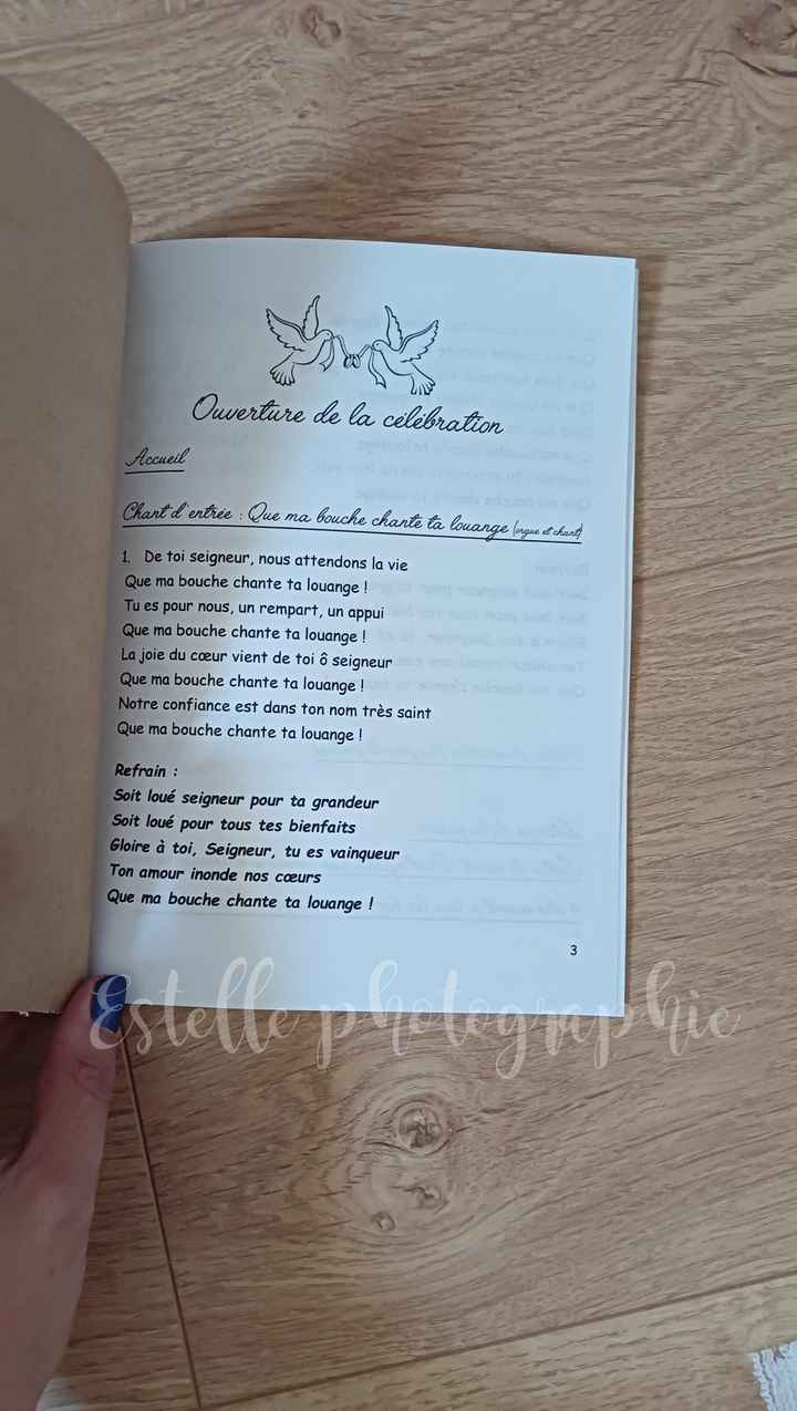 Nos livrets de messe champêtre et dentelle 📒📖🤍 - 4