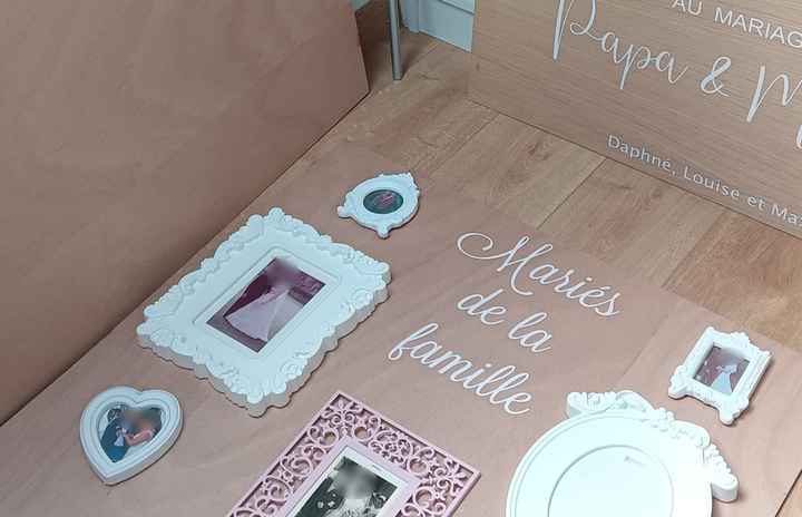 Panneau vintage mariés de la famille 👩‍🦳👨‍🦳👰🏻🤵🟫 - 2