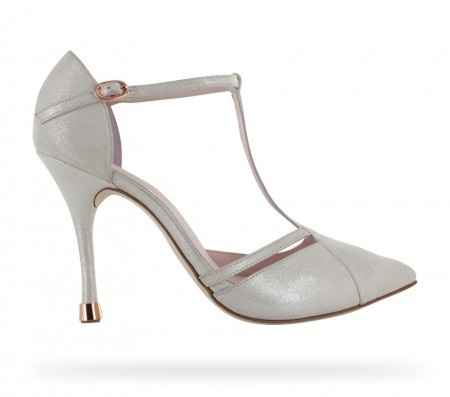 Chaussures mariage touche or
