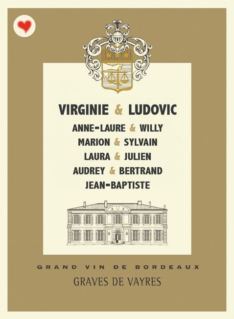 Plan de table thème vigne / vin bordelais 4