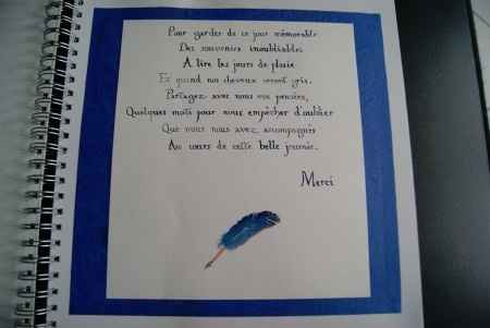 Première page livre d'or