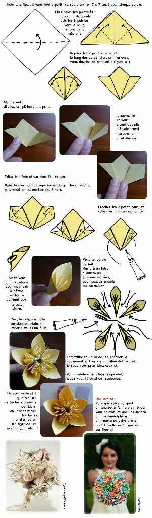  Fleur en origami - premier test : besoin d'aide pour coller - 1