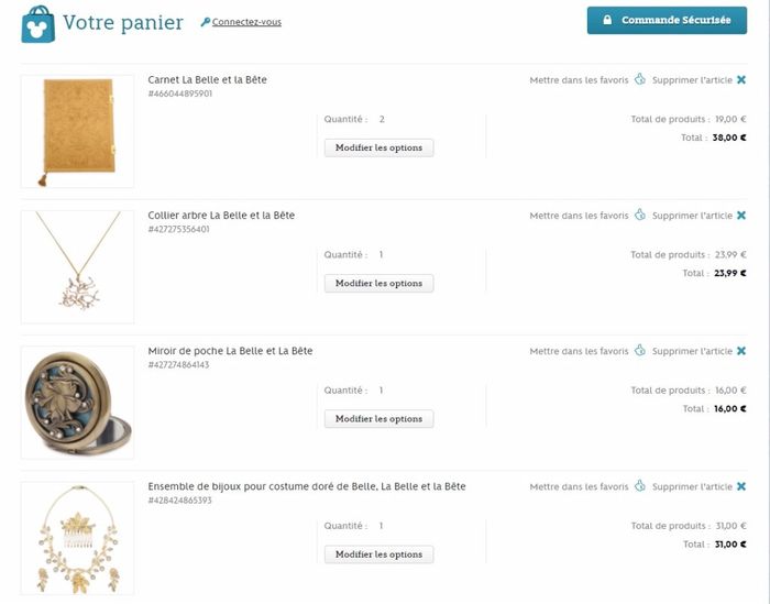 Commande Belle et la Bête
