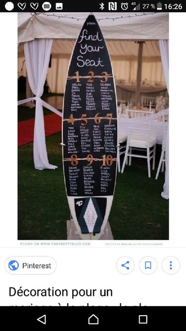 Thème de mariage surf 2