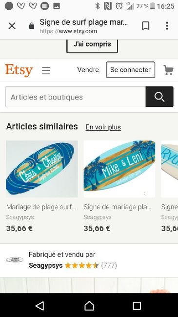 Thème de mariage surf 3