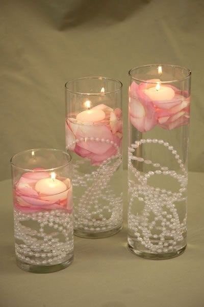 Bougie rose. - 2