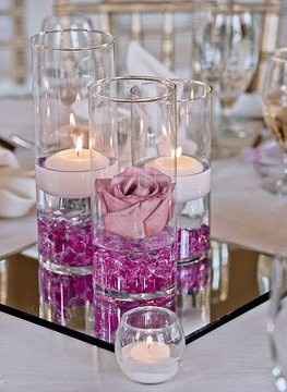 Bougie rose. - 1