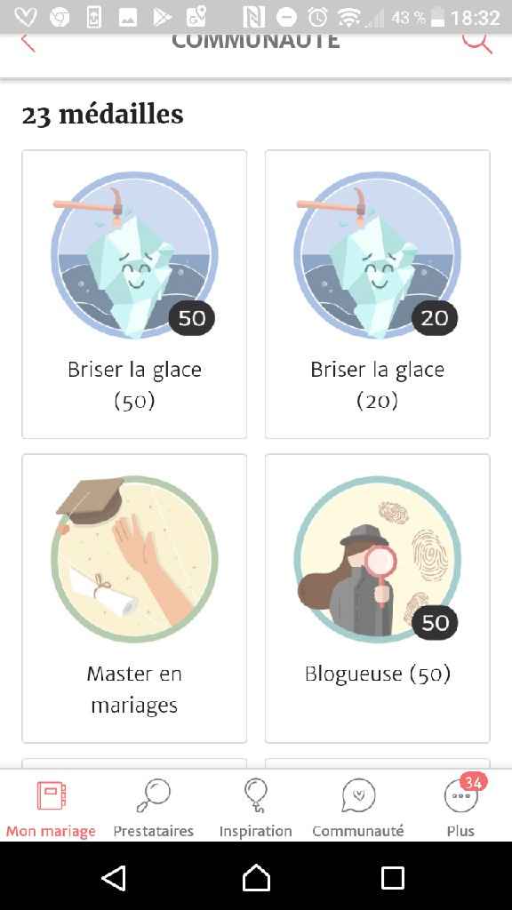Combien de badges avez-vous sur la Communauté ? - 1