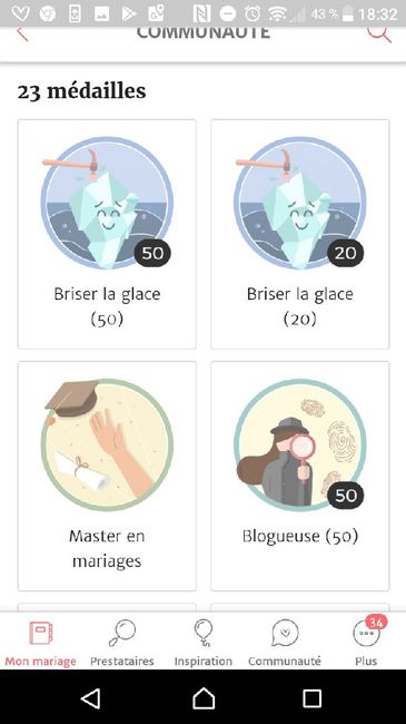 Combien de badges avez-vous sur la Communauté ? - 1