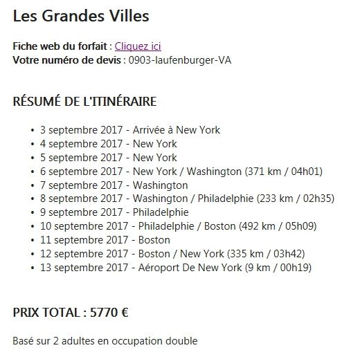 Villes Est USA