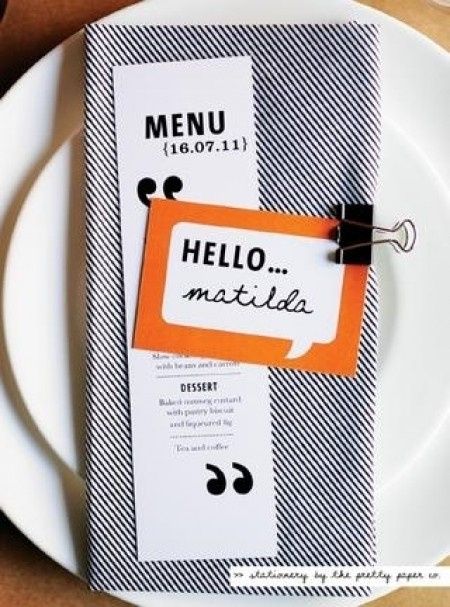 Idée Présentation Menu