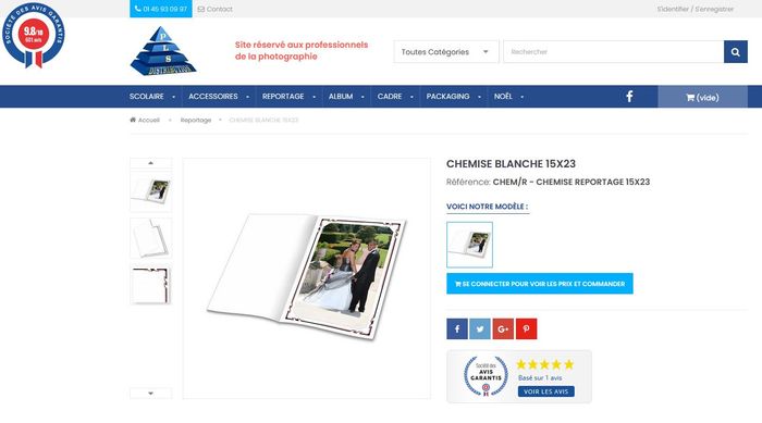 Où trouver des beaux cartons de présentation de photo de mariage? 1