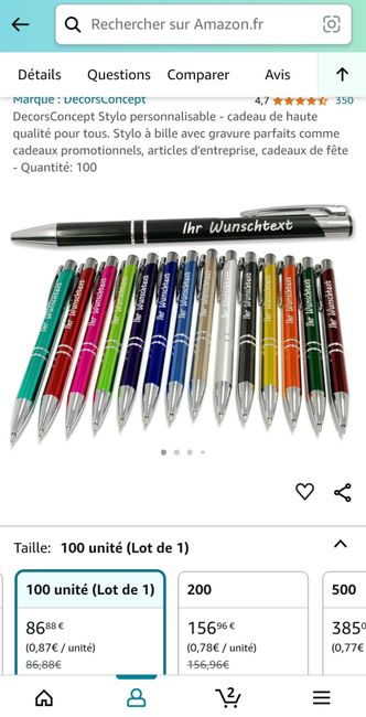 Idée cadeaux invités 2