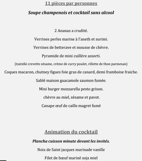 Idées de repas de mariage? 3
