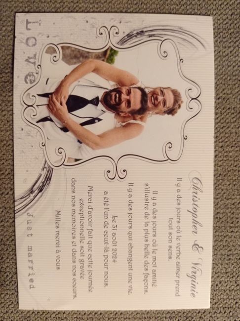 Carte de remerciement 🫶👰 3