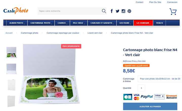 Où trouver des beaux cartons de présentation de photo de mariage? - 2