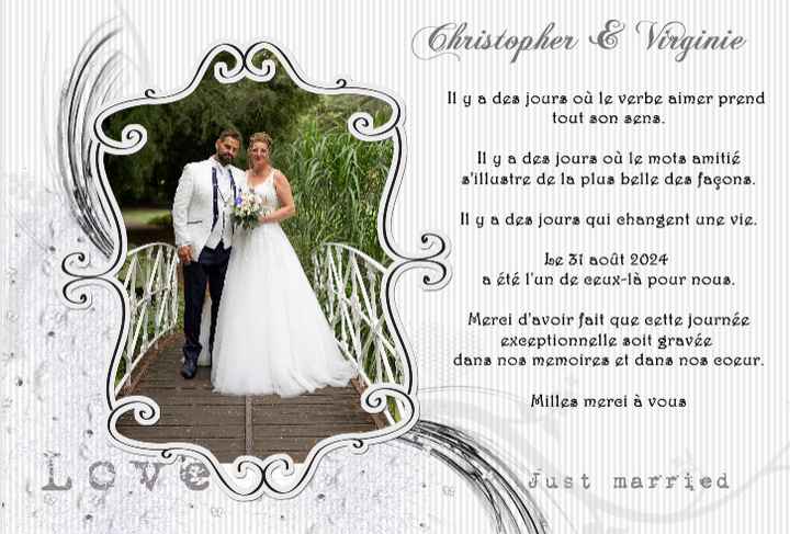 Carte de remerciements - 1