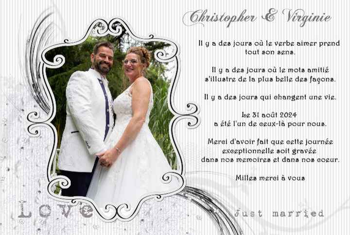 Carte de remerciements - 2