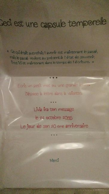 Capsule temporelle au lieu du livre d'or???? - 1