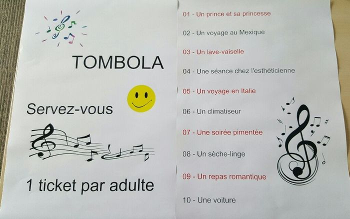 Surprise chéri et panneau tombola - 2