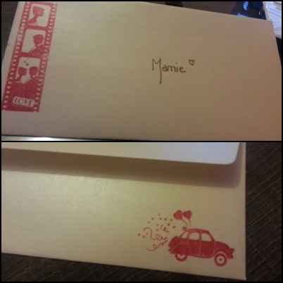 Nos enveloppes customisées :)