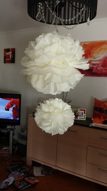 pompon en papier de soie 