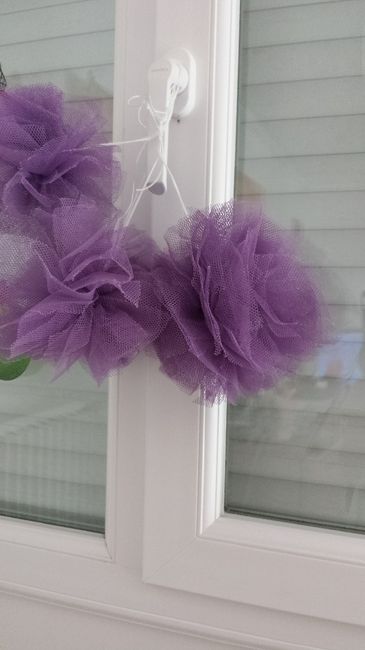 pompon tulle pour deco voiture