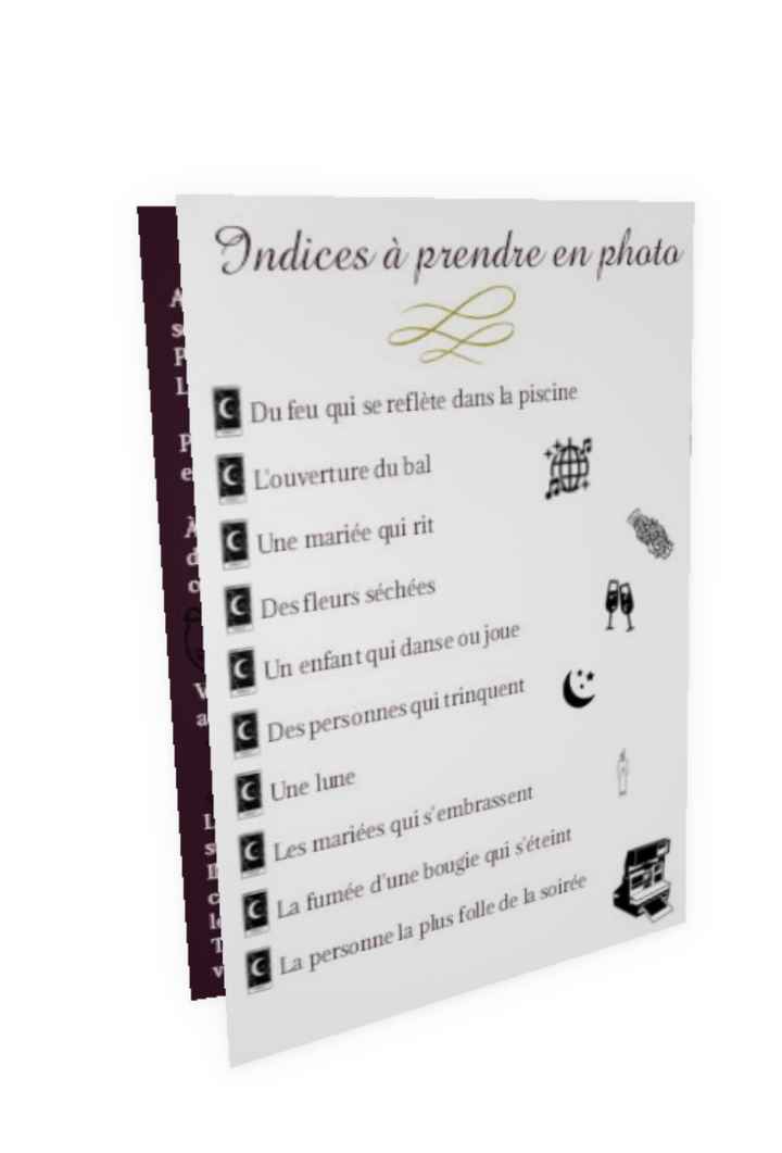 Jeu de table mariage - 3