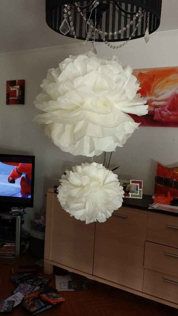 pompon en papier de soie 