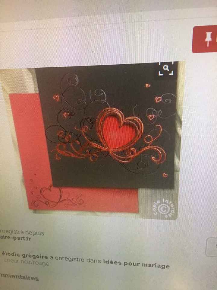 Recherche ses faire part en blanc et rouge - 1
