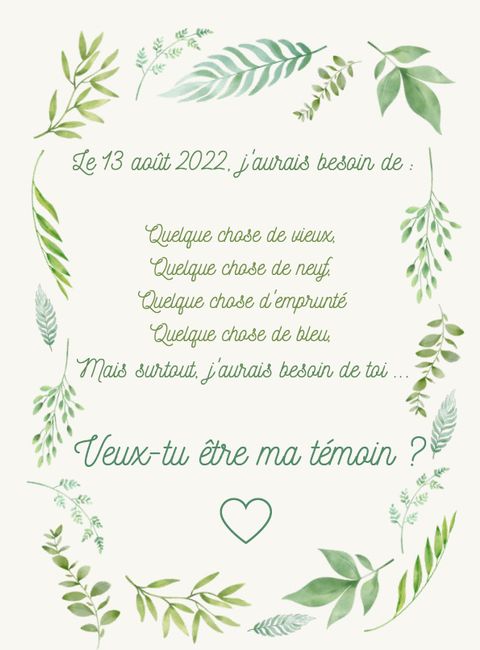 Annonce témoins mariage 1