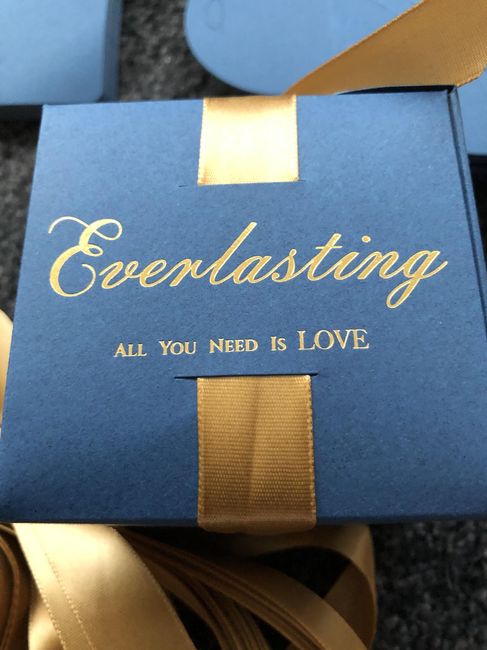 Message sur boîte cadeaux 